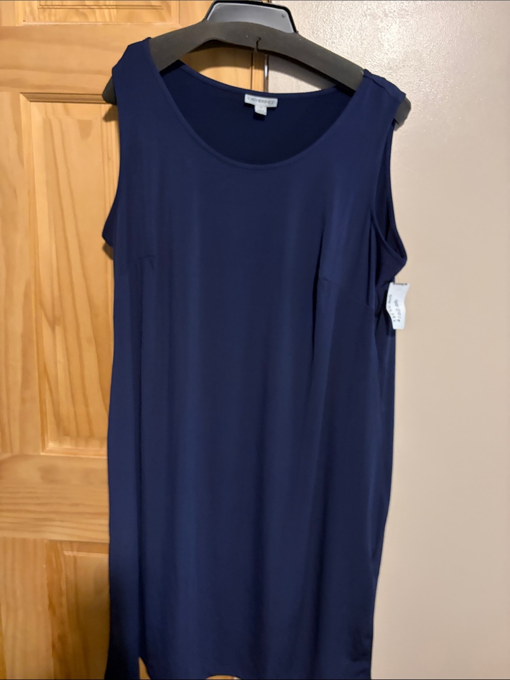 Catherines Navy Sleeveless Scoop-Neck Tank